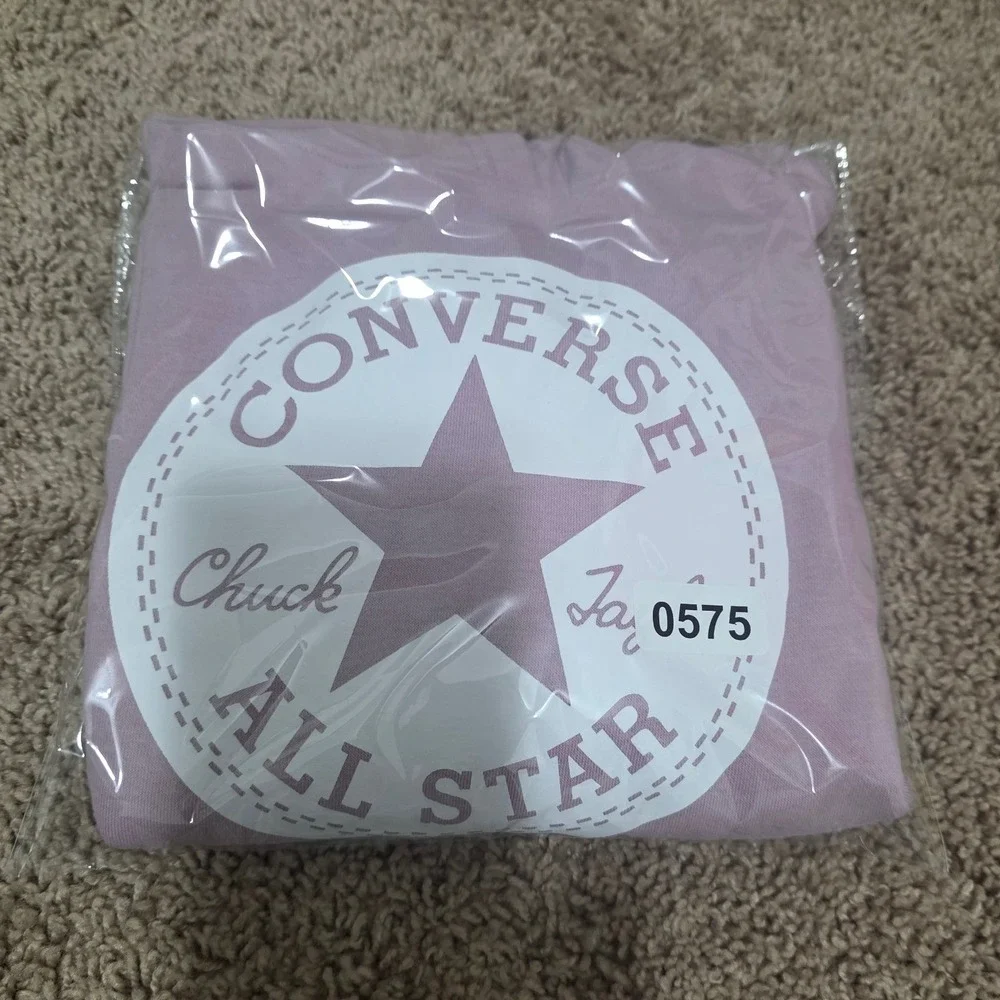Converse Kids Girls Lavender Purple Chuck Taylor Logo Hoodie Size L 12-13 Yrs